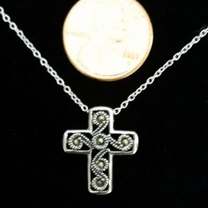 Sterling silver cute little cross necklace